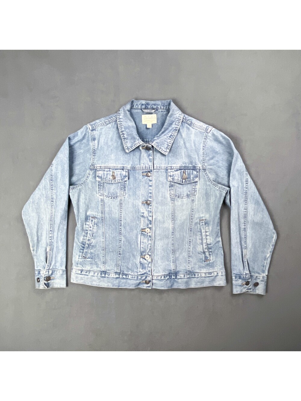 Vintage Light Wash Denim Jacket with Harley-Davidson Patch, Cabela's - Picture 2 of 9